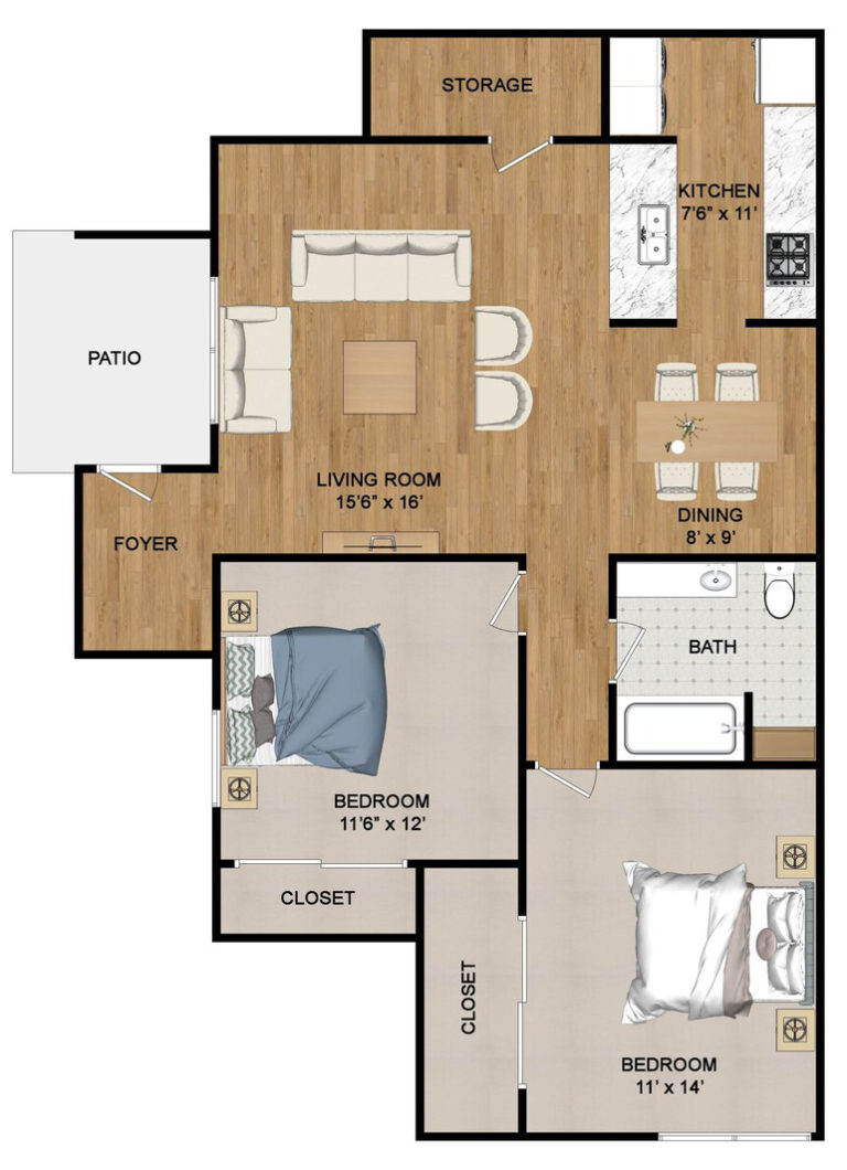 2D Textured Floor plan